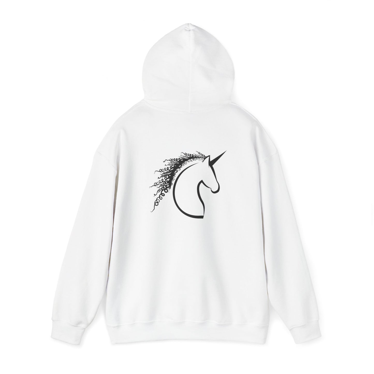 Curly Haired Unicorn Unisex Heavy Blend™ Hooded Sweatshirt